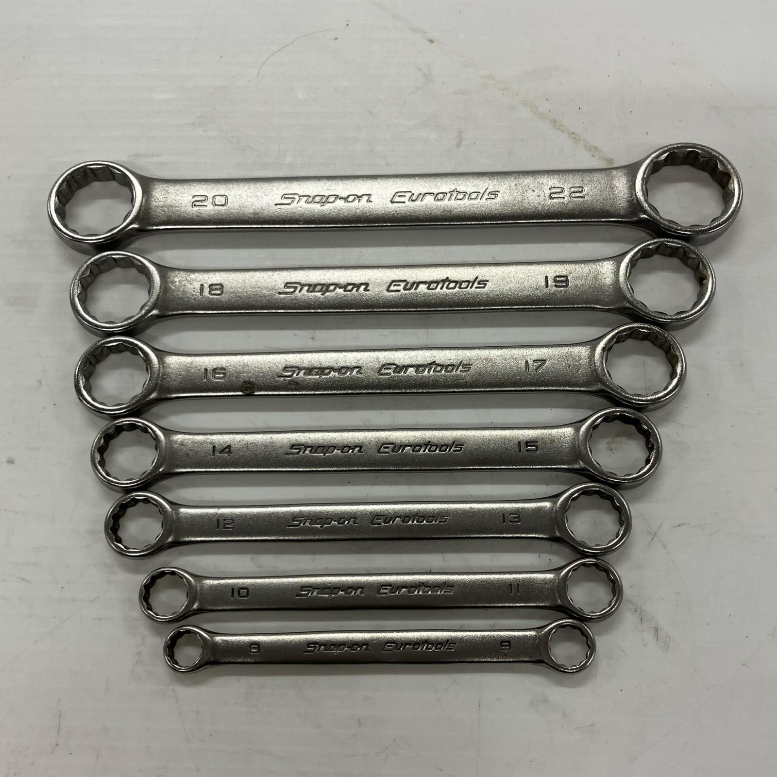 Snap-on スナップオン ユーロツール両口メガネレンチ EBM 8～22 mm ７本ｾｯﾄ