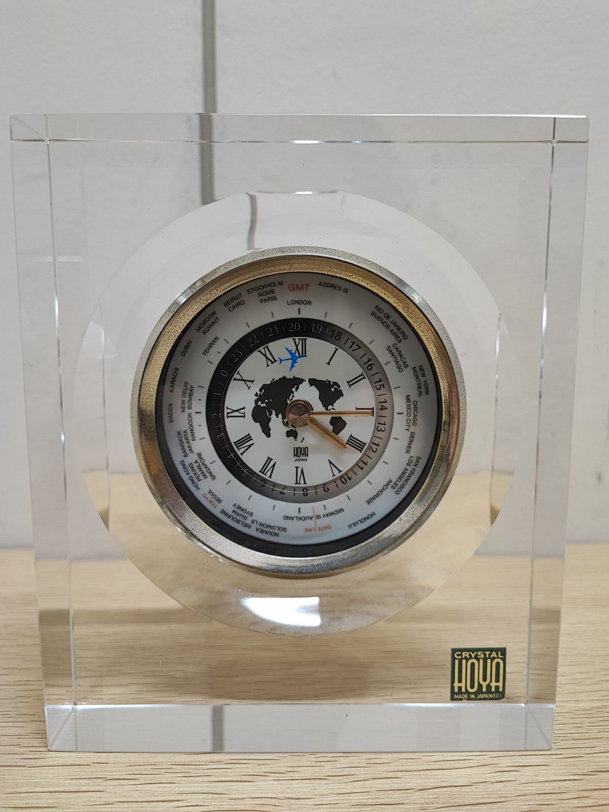 HOYA(ホヤ) クリスタル製ワールドクロック クォーツ時計 - メルカリ