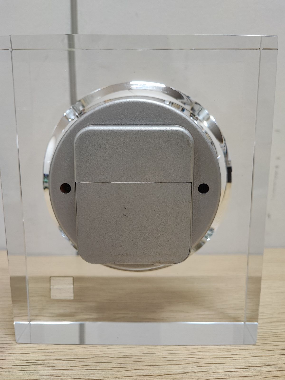 美品HOYAクリスタルガラス 動作確認済 ワールドクロックアナログ世界