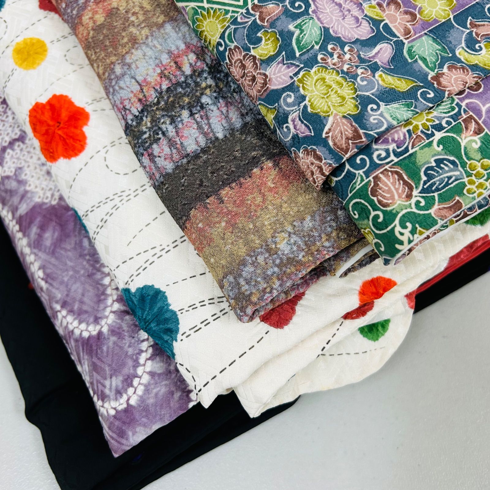 小紋 着物 正絹 5着 着物まとめ売り リメイク材料 m-715 - メルカリ