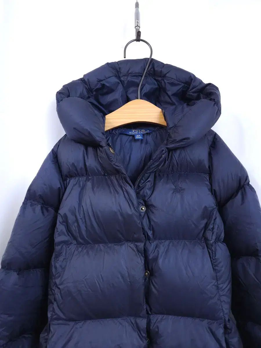 ポロ ラルフローレン キッズ ネイビー フード ロングダウンジャケット 7