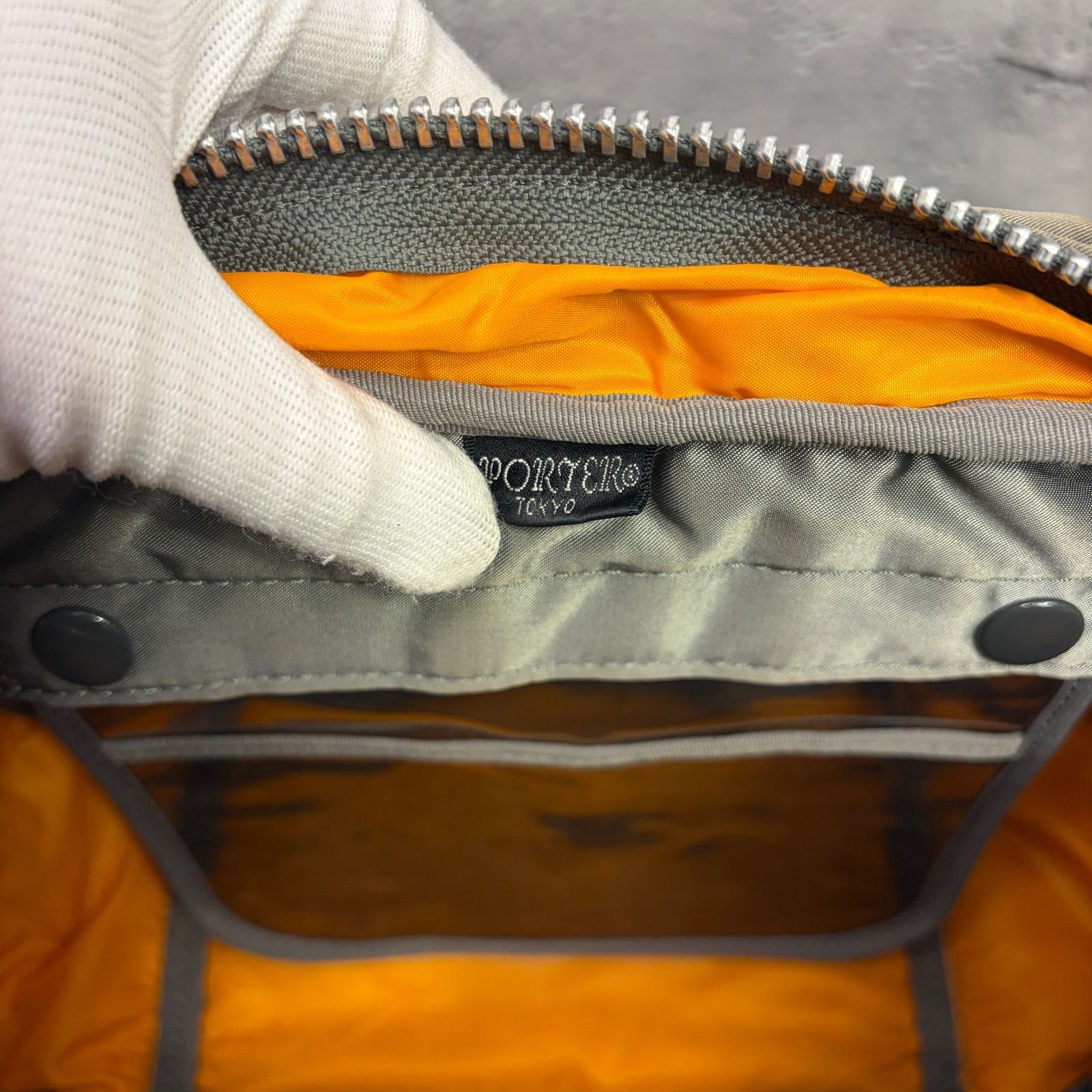 ✨PORTER ポーター タンカー シルバー グレー ミニボストン トート