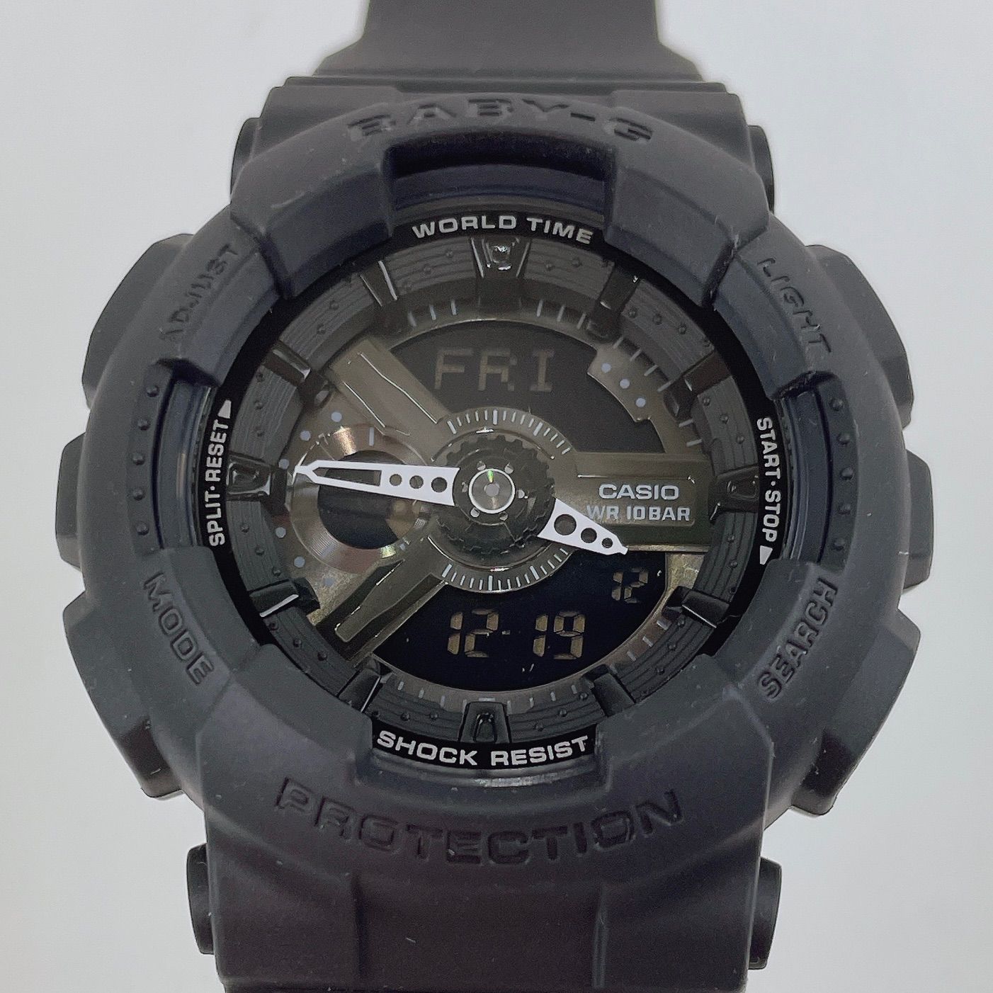 松前225 CASIO カシオ Baby G ベビージー BA 110 XBC 1 AJF クオーツ ブラック デジアナ ケース 箱 取説あり 腕時計 松前R 56号店