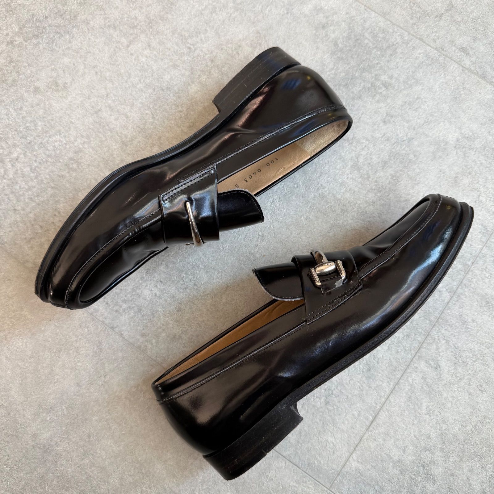 美品 GUCCI グッチ ホースビットローファー ブラック シルバー