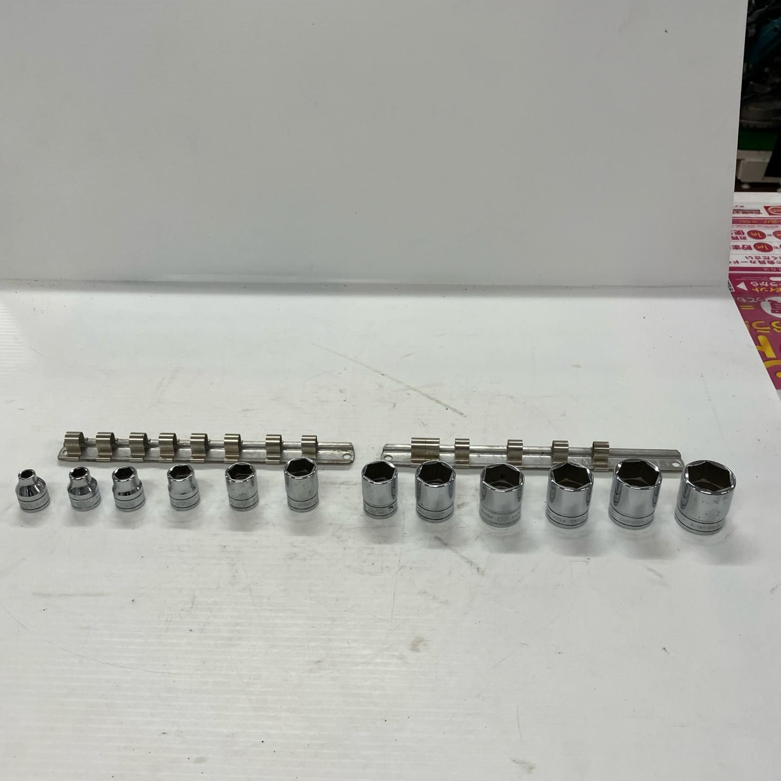 Snap on スナップオン ソケット 12点ｾｯﾄ 1 4 5 16 3 8 7 2 9 11 19 13
