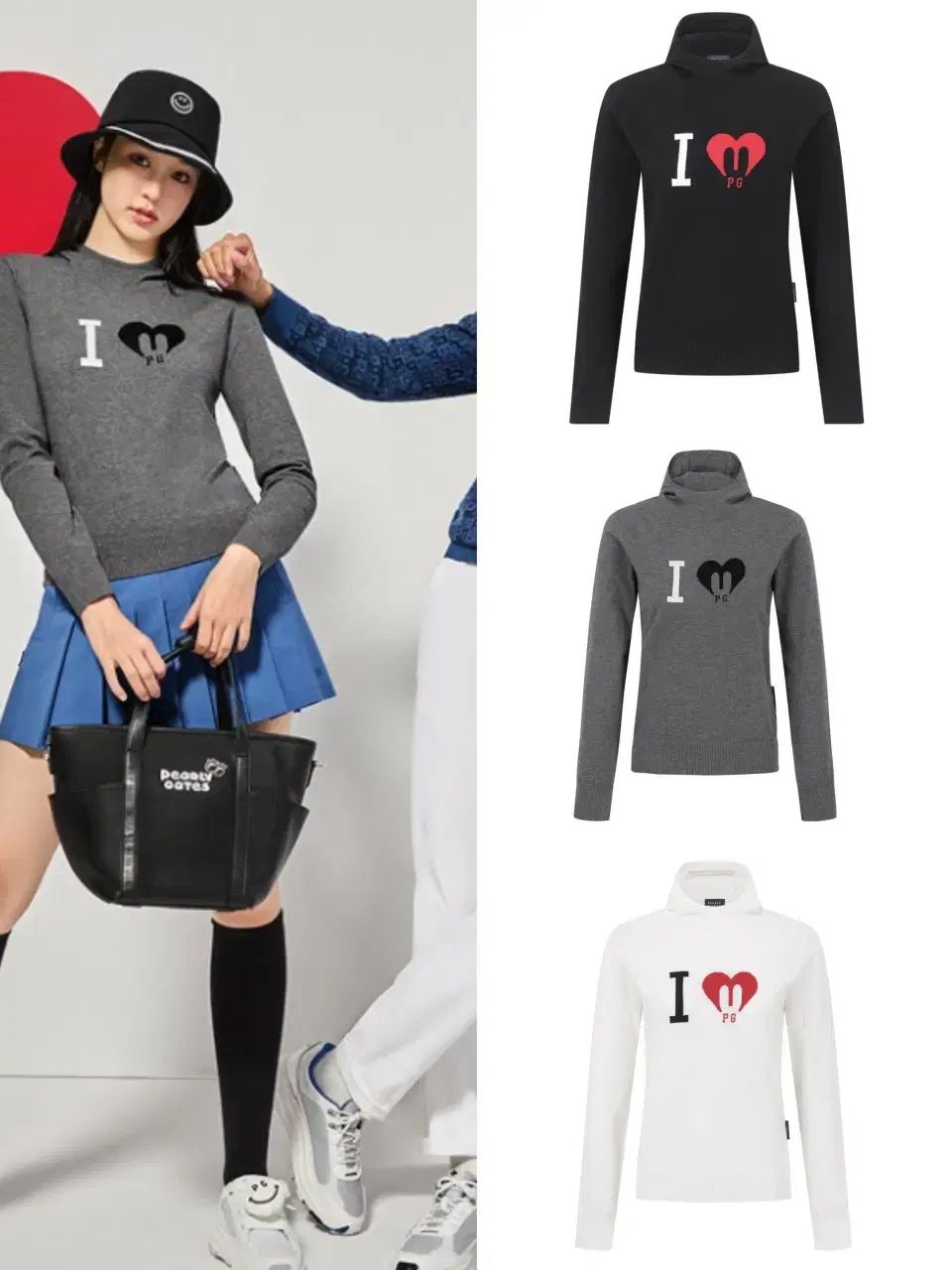 パーリーゲイツ　フード付きセーター　サイズ1極美品　　　2回着用39600円税込 パーリーゲイツ レディースゴルフ 注文 フードセーター