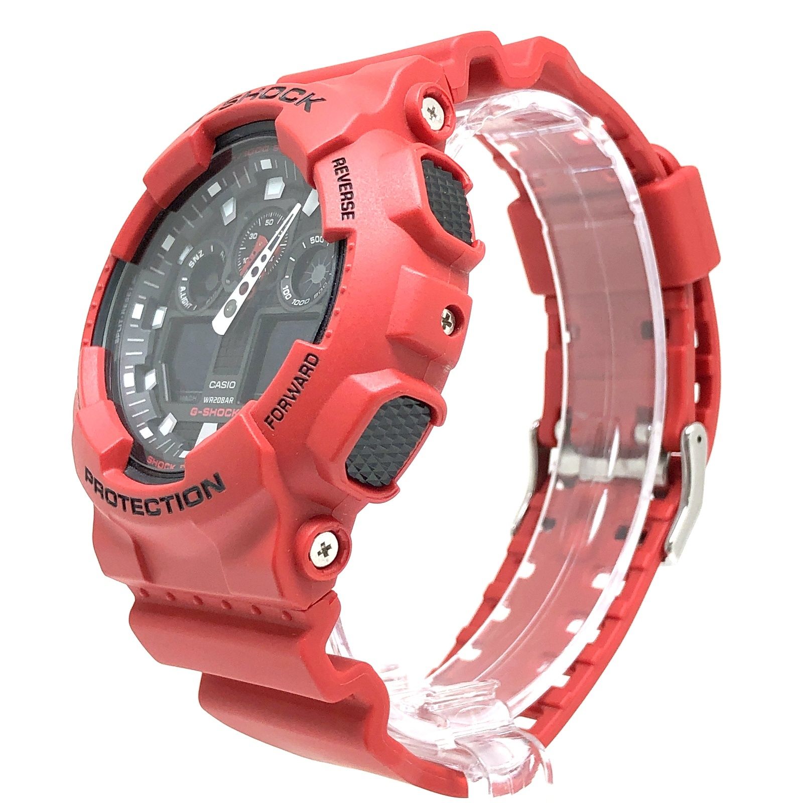 G-SHOCK ジーショック GA-100B-4A ビッグケース カラーモデル アナログ デジタル アナデジ マット レッド 2011年8月発売 G-SHOCK ジーショック GA-100B-4A ビッグケース カラーモデル アナログ