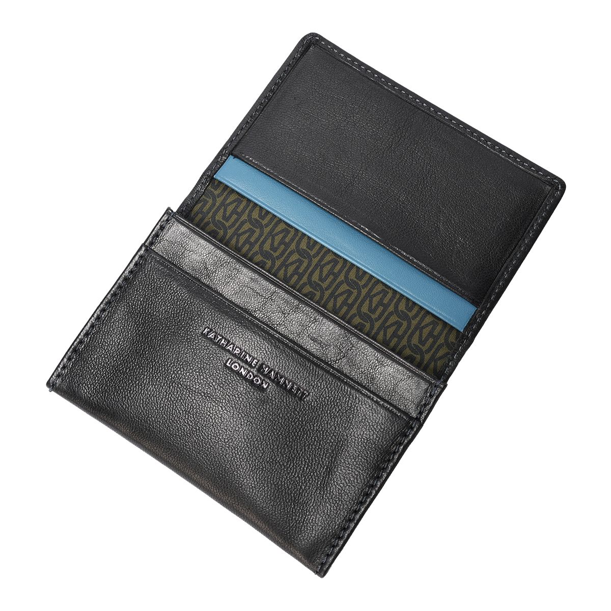  キャサリンハムネット バンプ 名刺入れ 本革 カードケース メンズ レディース ブランド HAMNETT BUMP 490-52301 がま口 財布 ケース 小物入れ