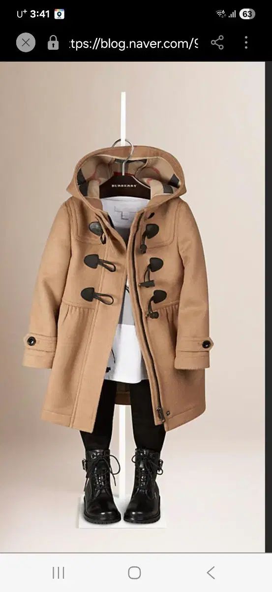 バーバリー キッズ ダブルコート 140