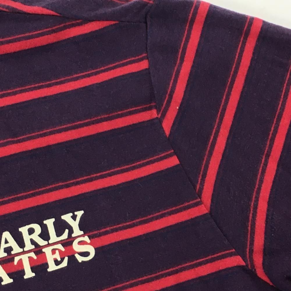 パーリーゲイツ 長袖ハイネックシャツ パープル×ピンク ボーダー