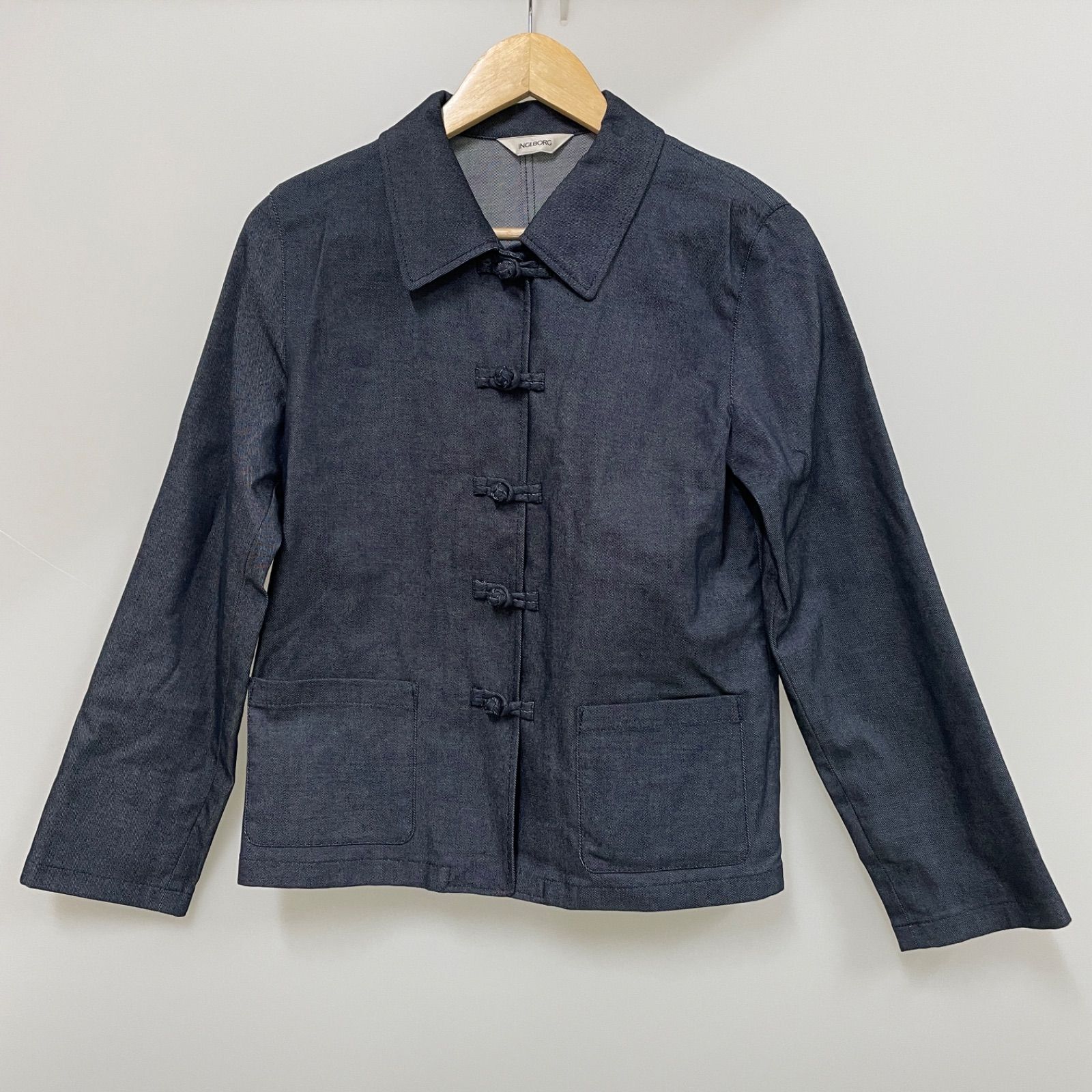 OG 33 INGEBORG インゲボルグ ジャケット チャイナボタン ロングスカート ウエストサイドボタン デニム おしゃれ レディース セットアップ