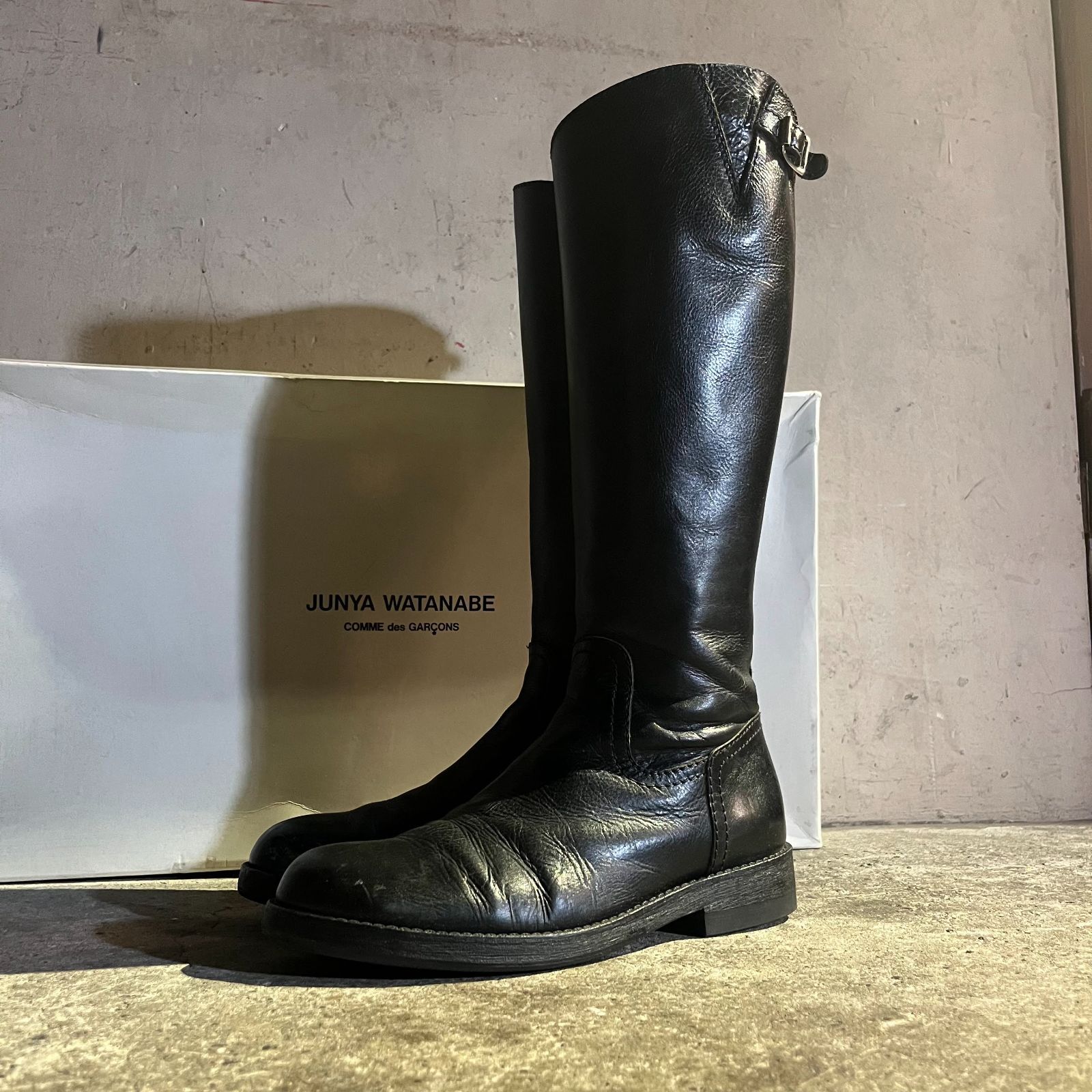 JUNYA WATANABE サイドジップレザーロングブーツ S ジュンヤワタナベ