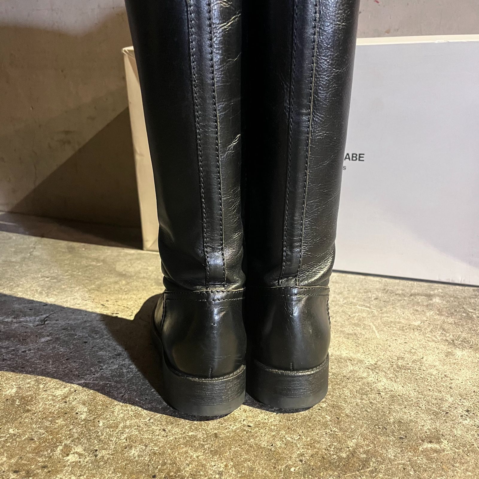 JUNYA WATANABE サイドジップレザーロングブーツ S ジュンヤワタナベ