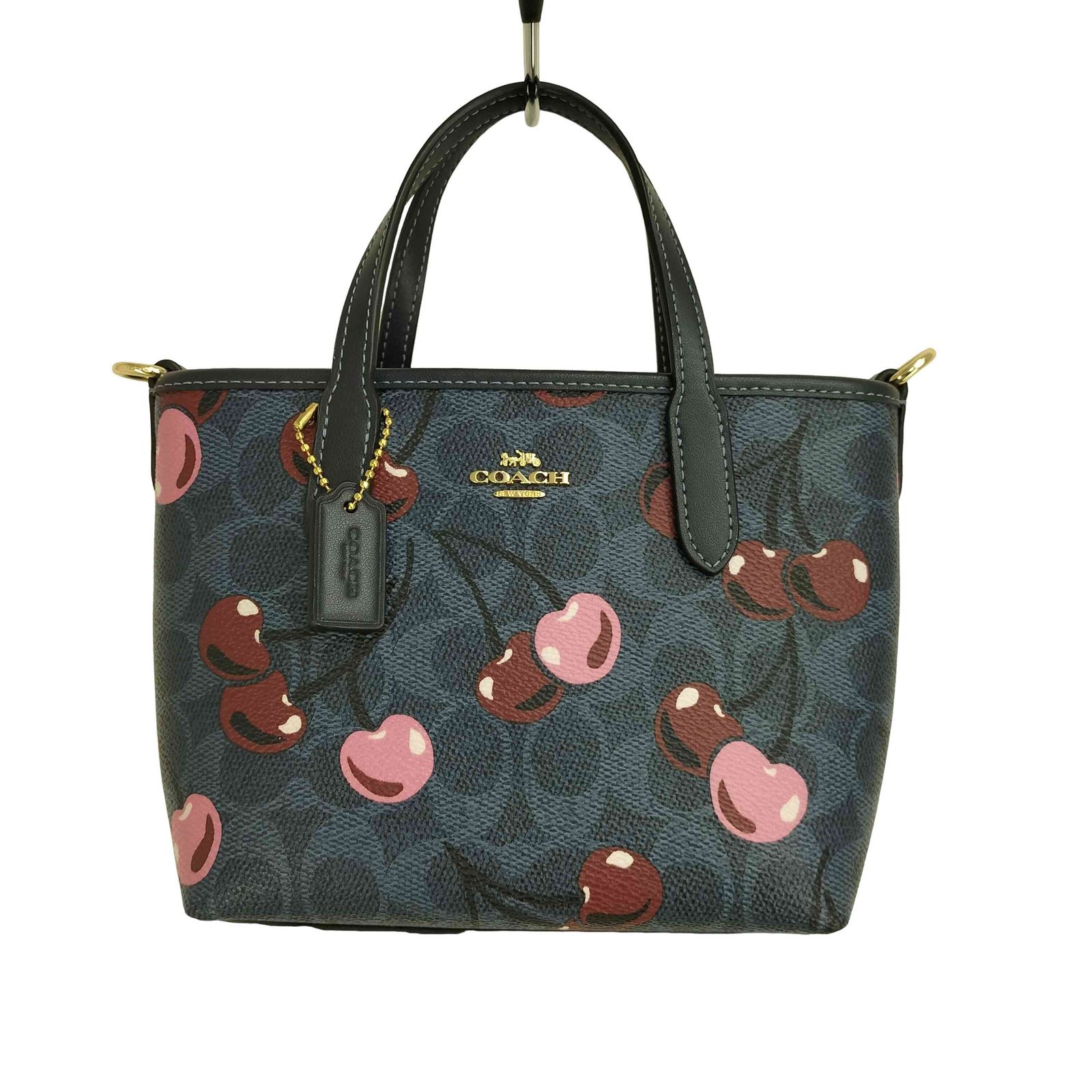 新品 COACH シティミニトート 2way シグネチャー チェリープリント コーチ COACH シティ ミニ トート バッグ・シグネチャー キャンバス