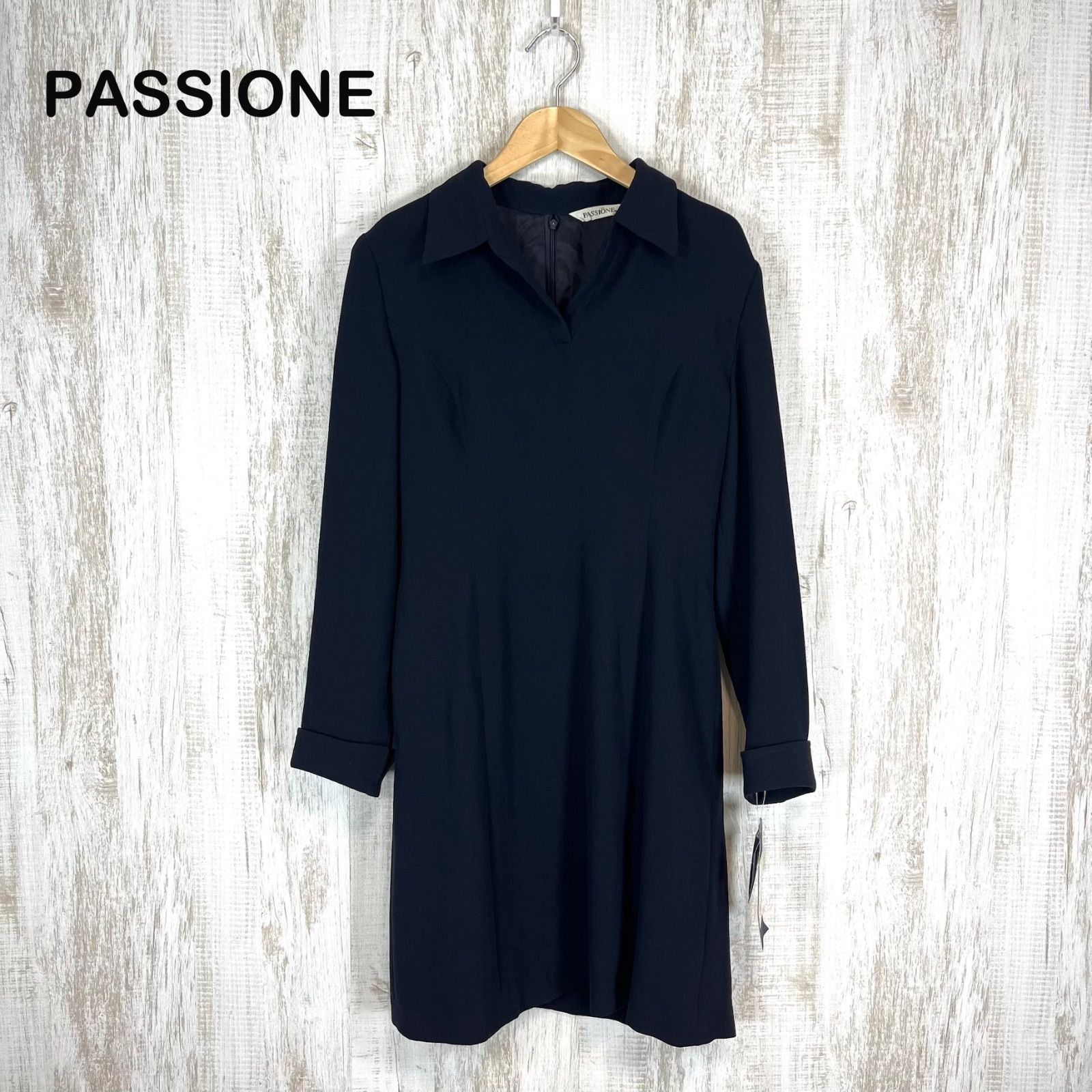 新品未使用 美品 PASSIONE パシオーネ スキッパー ウール 長袖 