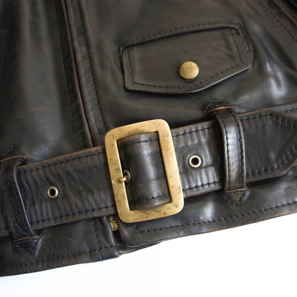 雰囲気抜群/ビッグサイズ】AERO LEATHER【ホースハイド レザー ダブル