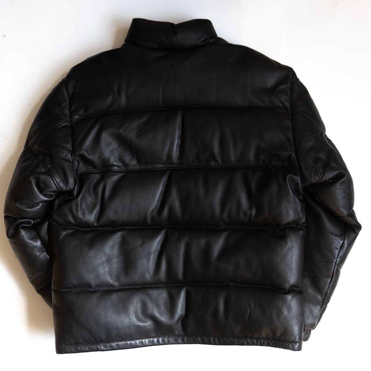 美品】SCHOTT【214D/レザーダウンジャケット】40 ブラック ショット