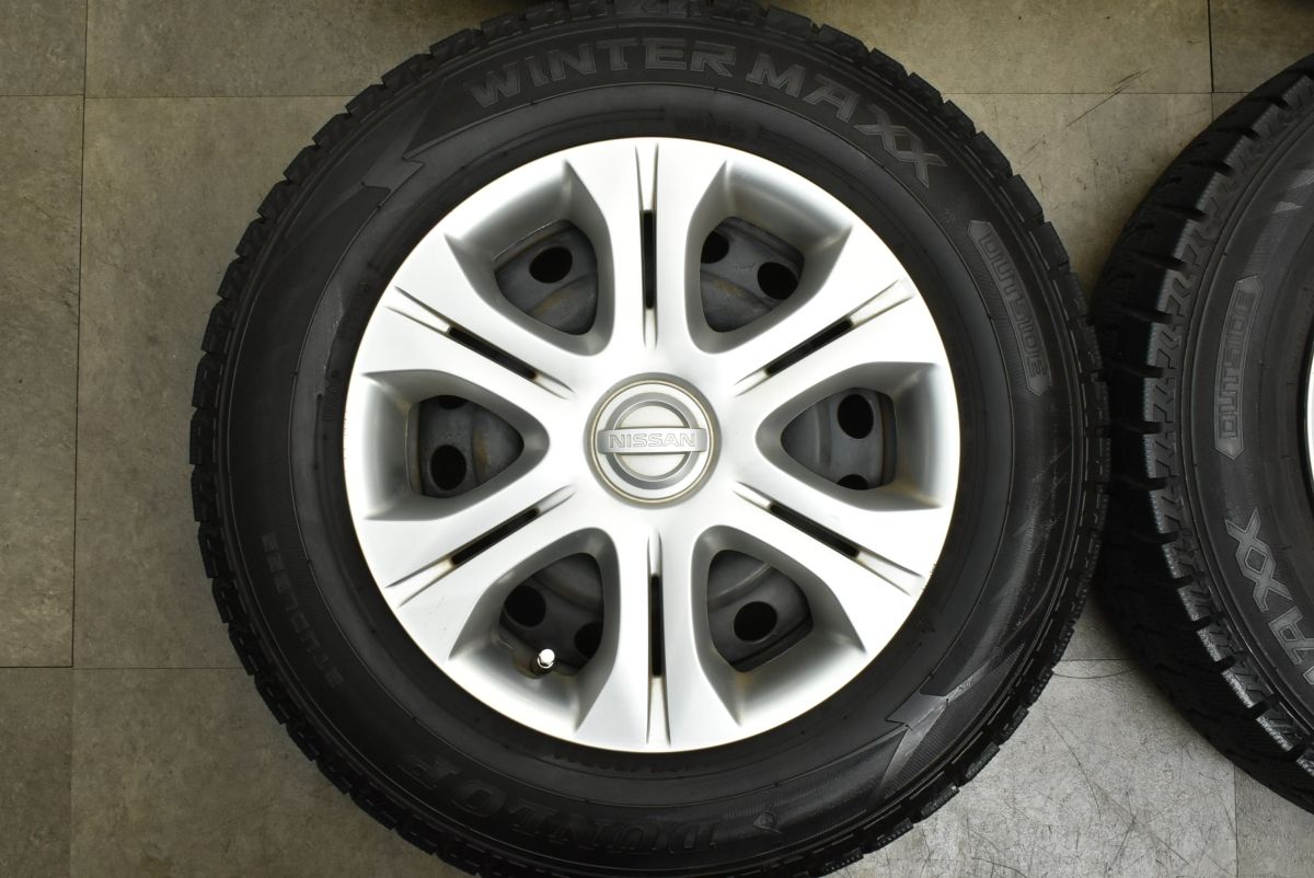 バリ溝 ニッサン E 12 ノート スチール 14 in 5 J 40 PCD 100 ダンロップ ウィンターマックス WM 02 185 70 R スタッドレス