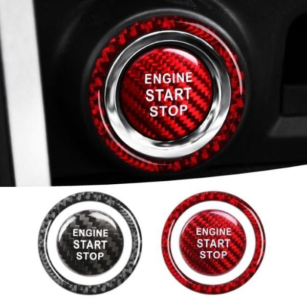  トヨタ 86 / スバル BRZ カーボン エンジン スタート ボタン リング / カバー 全2色 プッシュスタート スターター ステッカー ZC6 ZN6 bt-toyo-001-r-b その他