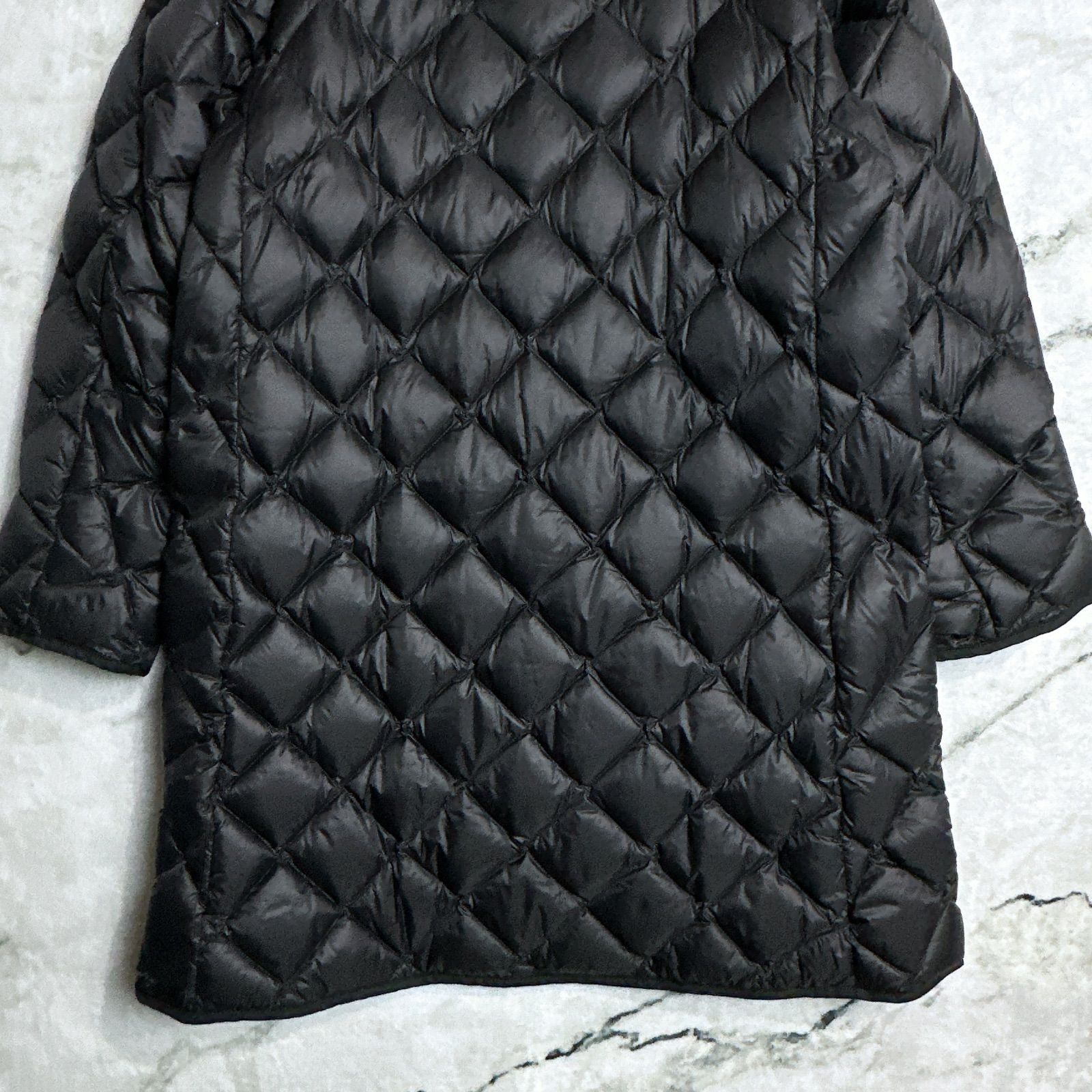 Gymphlex ジムフレックス キルティング ダウンコート 12 黒 ノーカラー