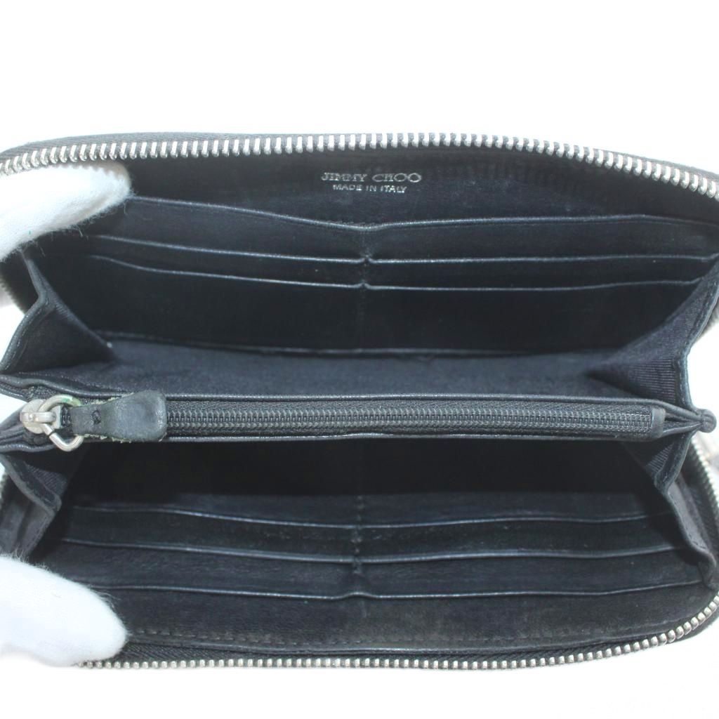 ジミーチュウ JIMMY CHOO 長財布 レザー ラウンドファスナー 星 スター