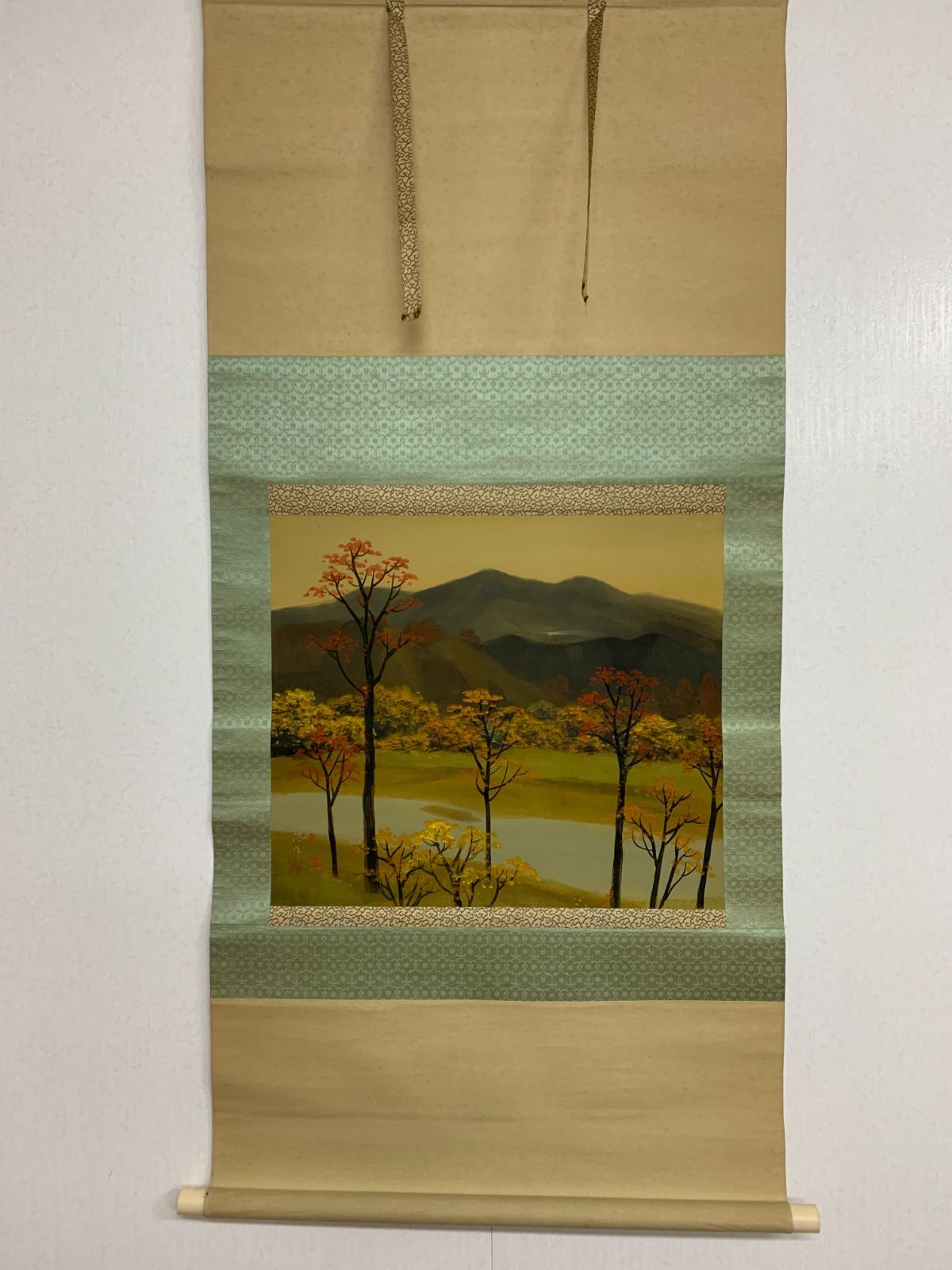 掛け軸】227 浩「秋景山水」日本画 #茶掛 #掛軸 #古美術 #骨董 #お