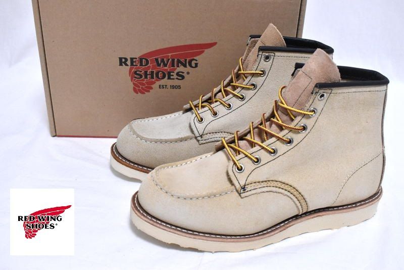 新品 レッドウイング 8173 6インチ モックトゥ 9 E 27cm TAN スエード