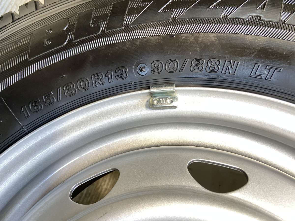 165/80R13 90/88LT ブリヂストン ブリザック VL10A JECT E4 13x4.5 100 