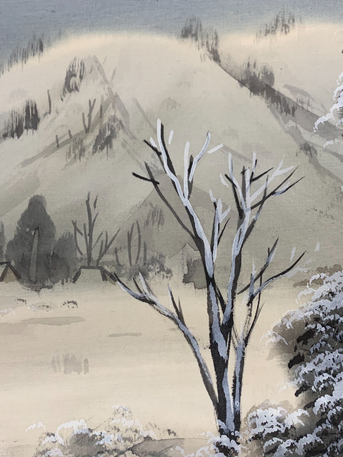 掛け軸】231 浩「雪景山水」日本画 #茶掛 #掛軸 #古美術 #骨董 #お