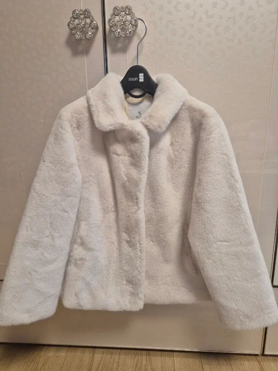 S SOLEZIA アイボリー ファー ジャケット 節約 (新品 55) 楽天市場