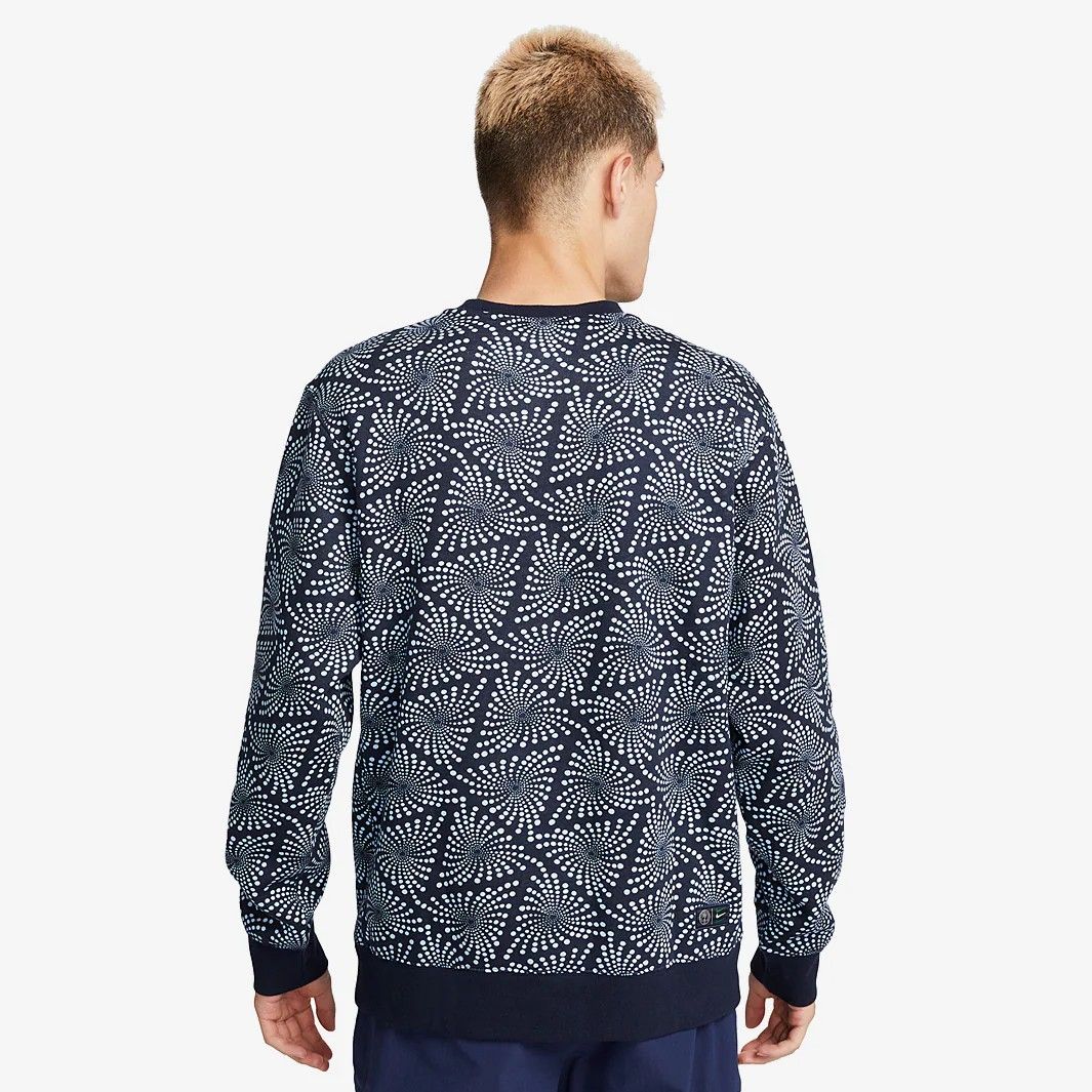 Nike サッカー ナイジェリア代表 2025 クルー スウェット 青 総柄