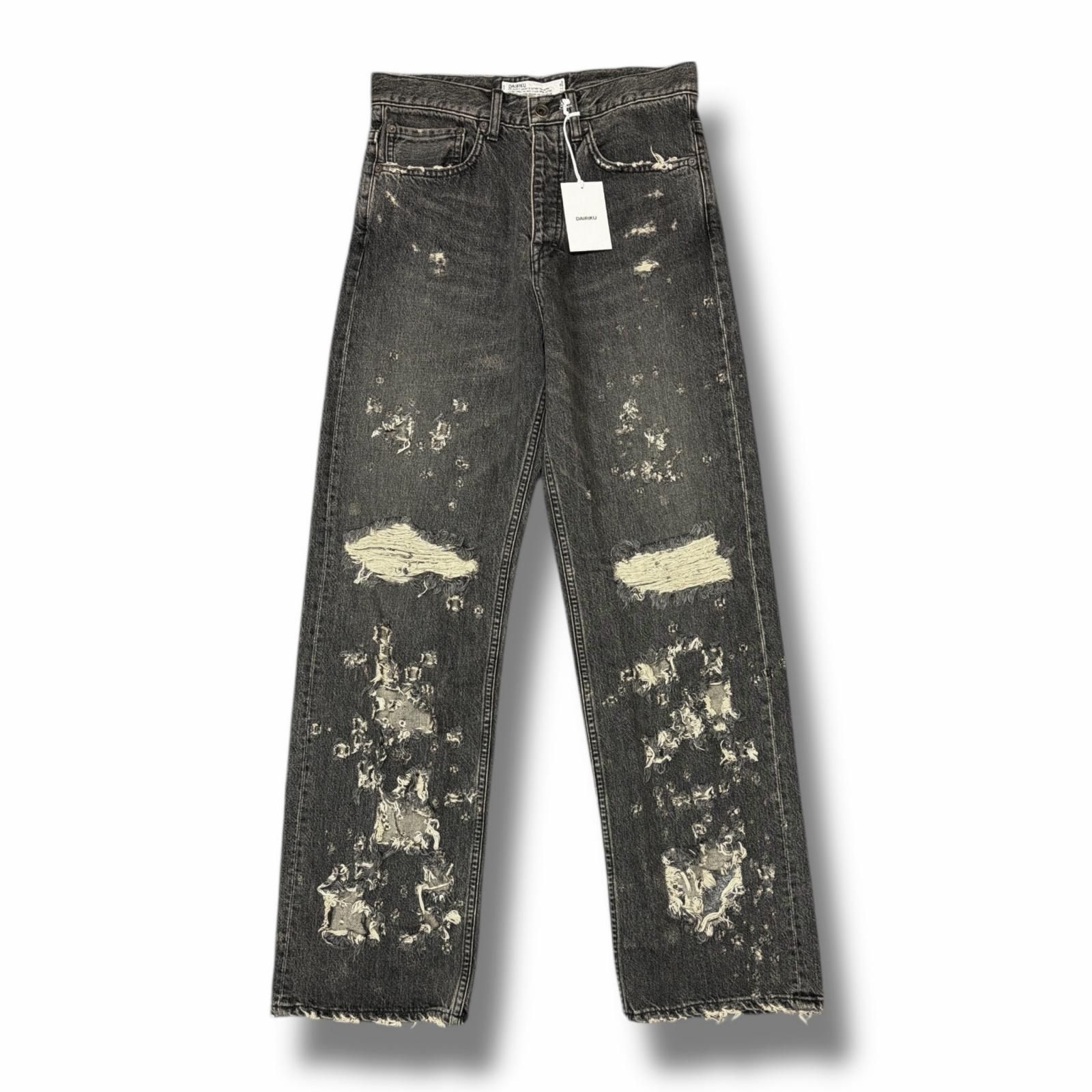 参考上代52800円 未使用 DAIRIKU 2025S Damage Straight Denim Pants 