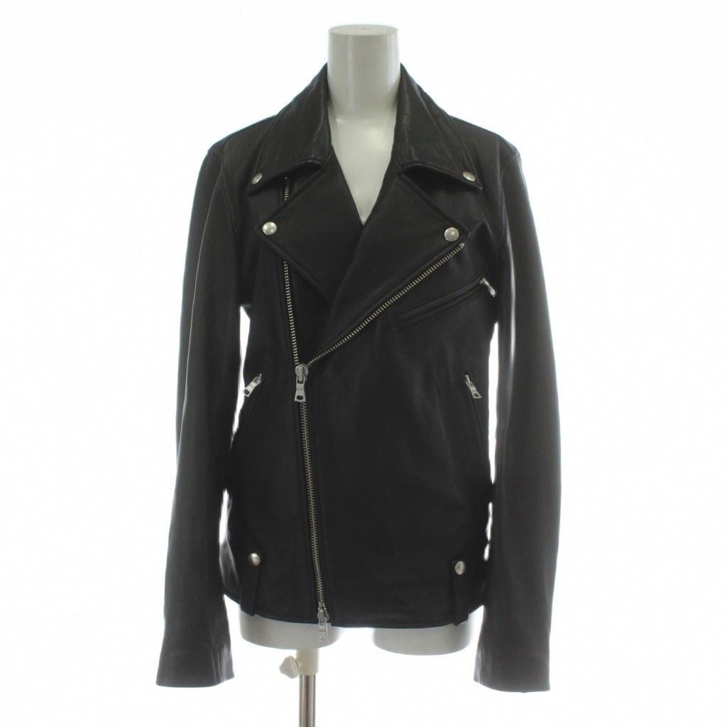 フリークスストア FREAKS STORE ゴートレザー ダブル ライダース ジャケット S 黒 ブラック 本革 171 1504 PP GY 01