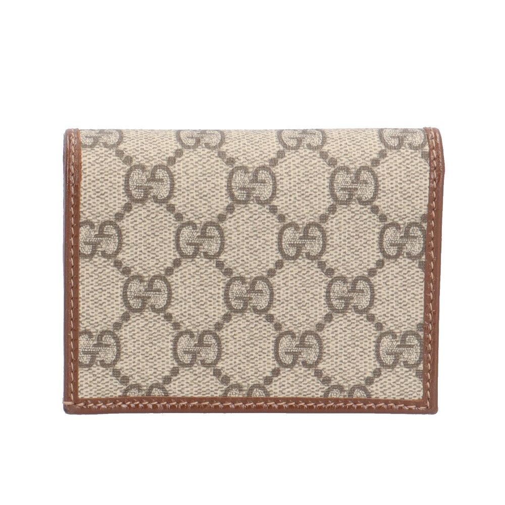 グッチ カードケース ウォレット ホースビット 1955 二つ折り財布 GGスプリームキャンバス 621887 レディース GUCCI