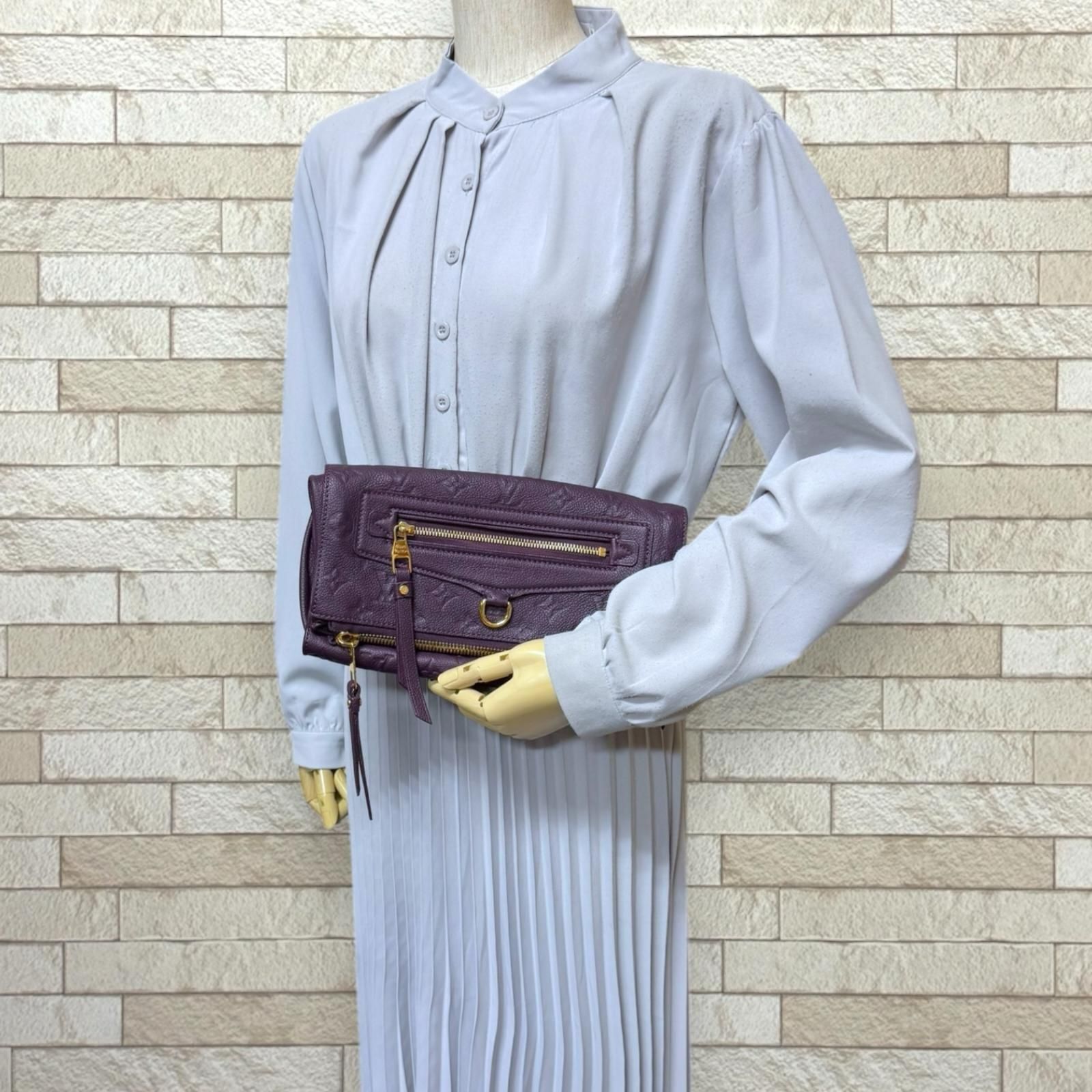 ルイヴィトン ペティヤント モノグラムアンプラント クラッチバッグ M 93826 パープル レディース LOUIS VUITTON ルイ ヴィトン