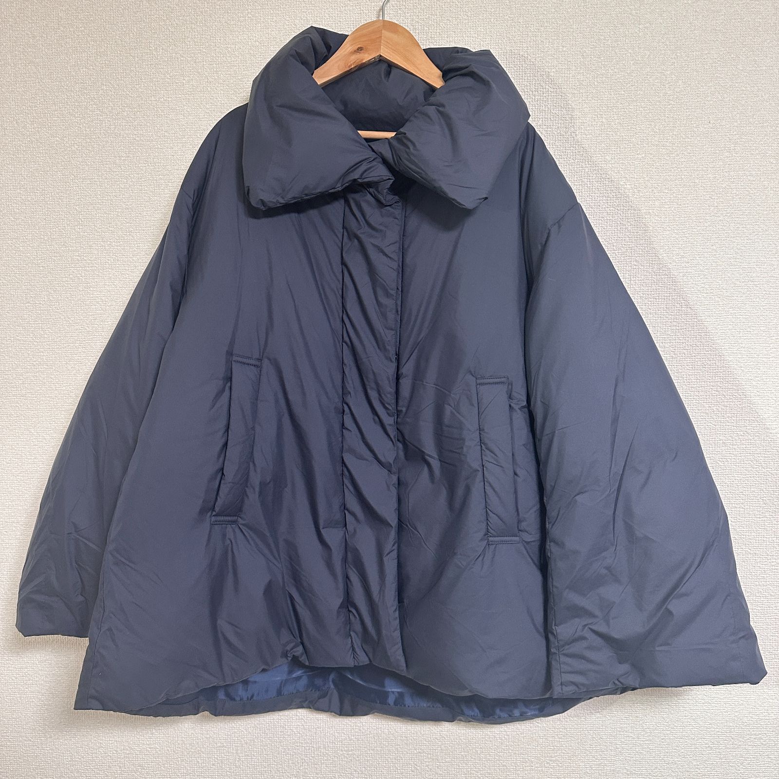 訳あり Ray BEAMS 21AW ダウンワイドスリーブブルゾン 襟付き ダウン 