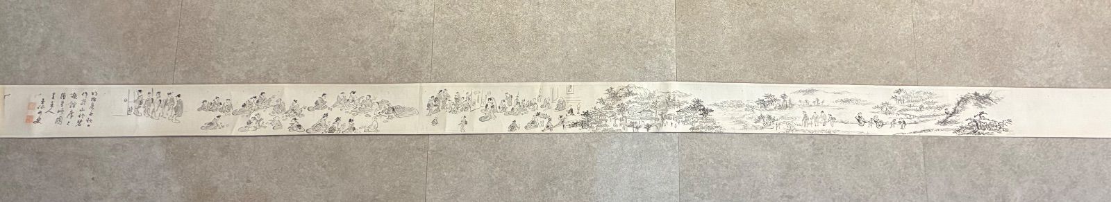 松本玉仙 120年前の書画長巻 明治33年作 山代碧翠館にて