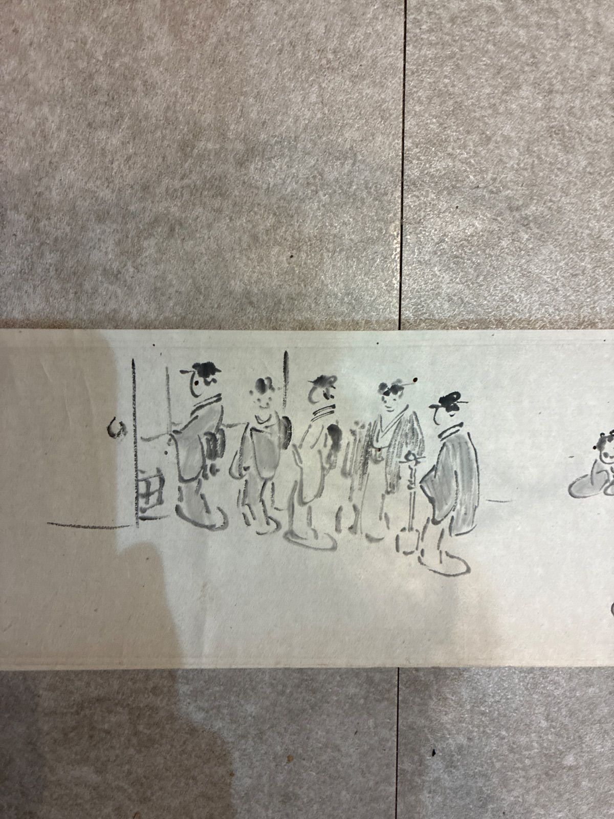  松本玉仙 120年前の書画長巻 明治33年作 山代碧翠館にて 日本画 絵画