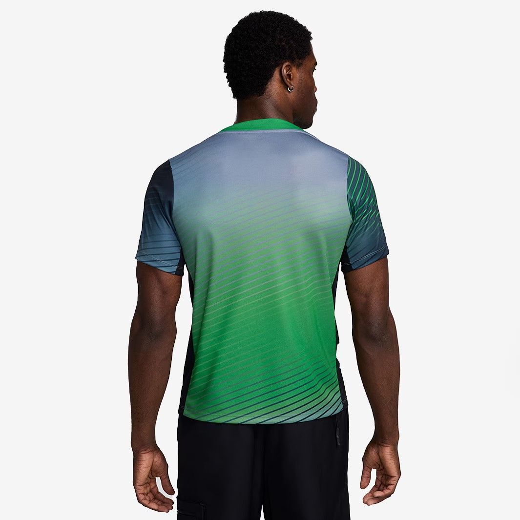 Nike サッカー ナイジェリア代表 2025 プレマッチ シャツ グレー 緑