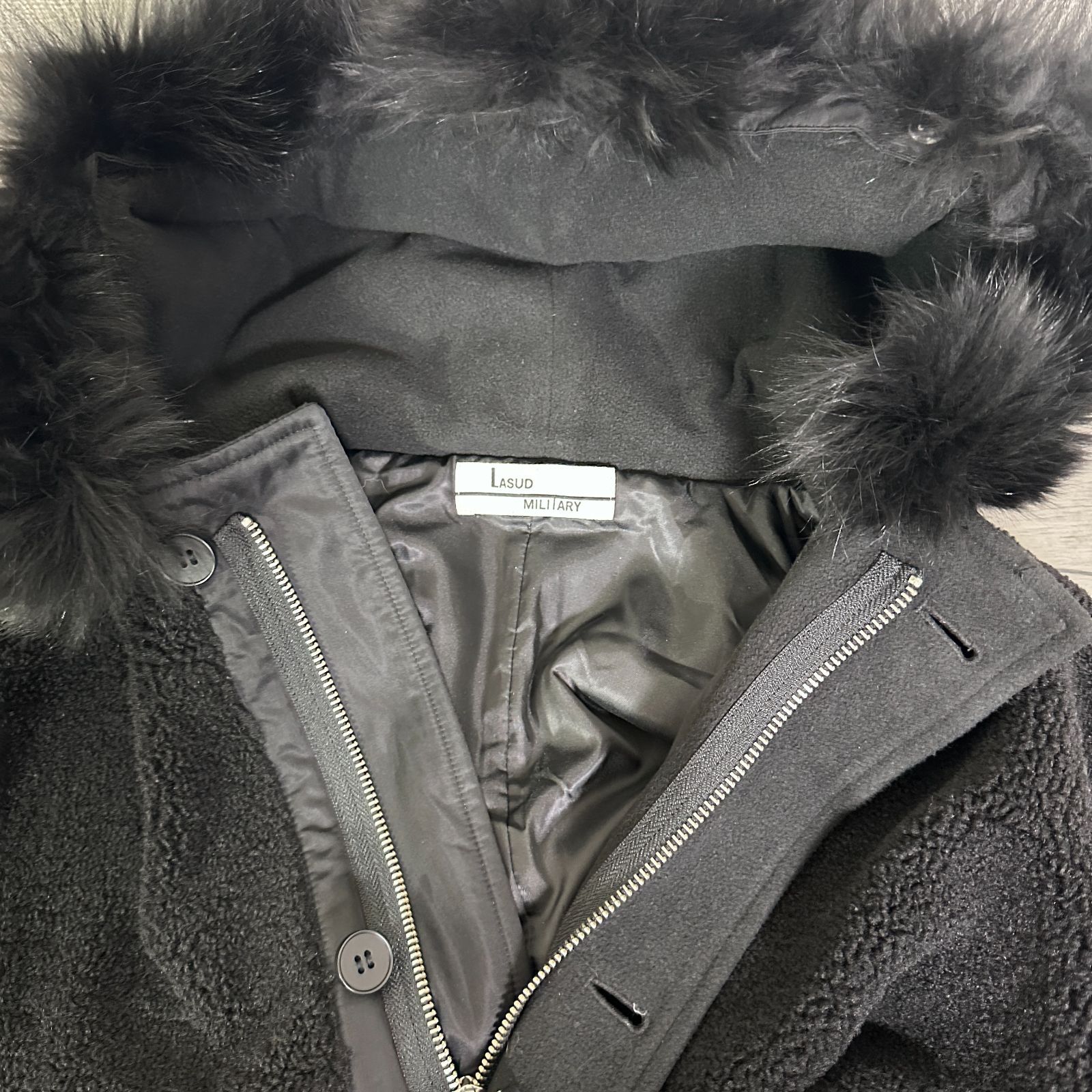 LASUD スコットクラブ ヤマダヤ ミリタリー風 ファーフーデッド