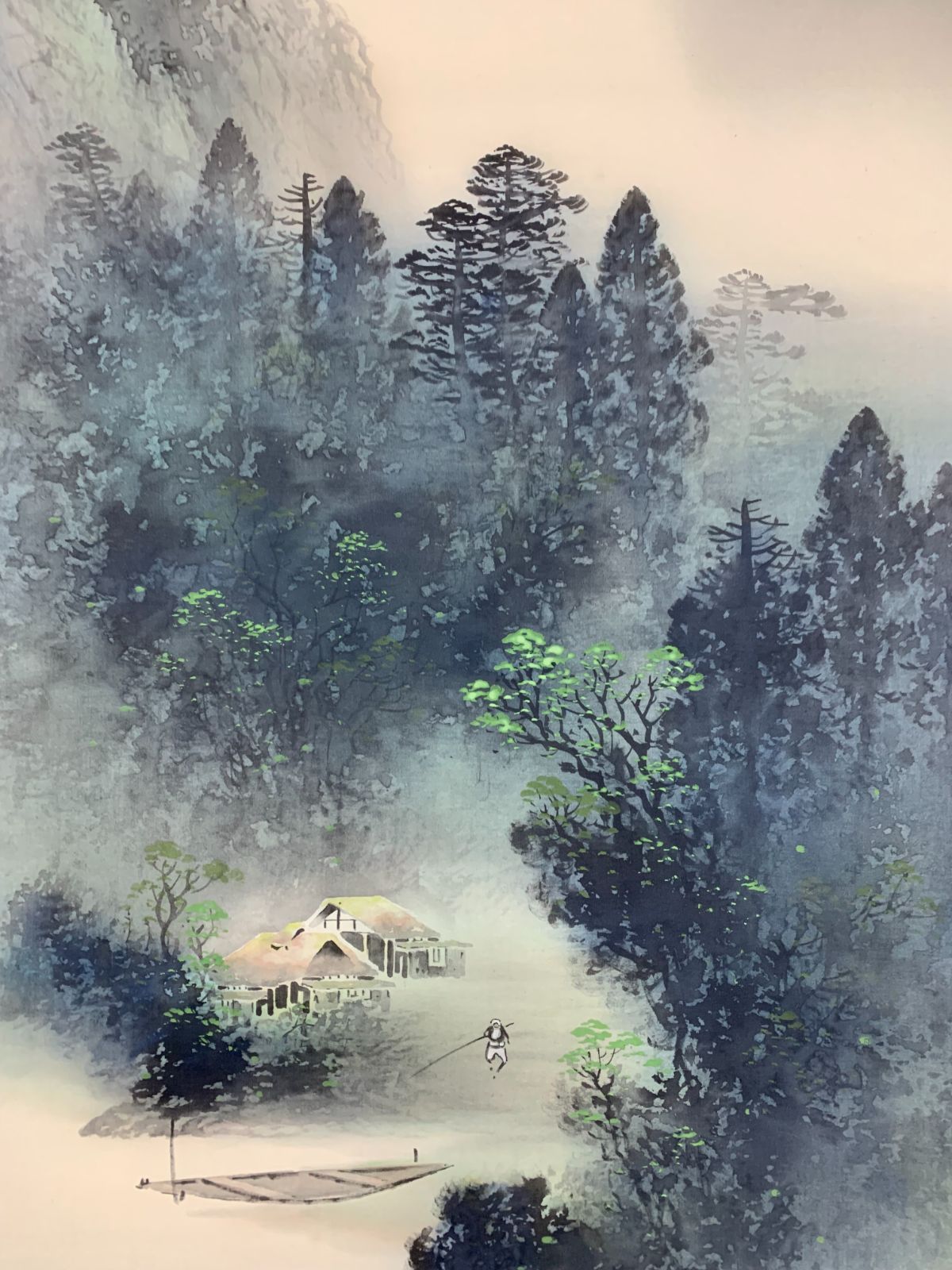 掛け軸】240 勝「青緑山水」#茶掛 #掛軸 #古美術 #骨董 #お値下げ歓迎