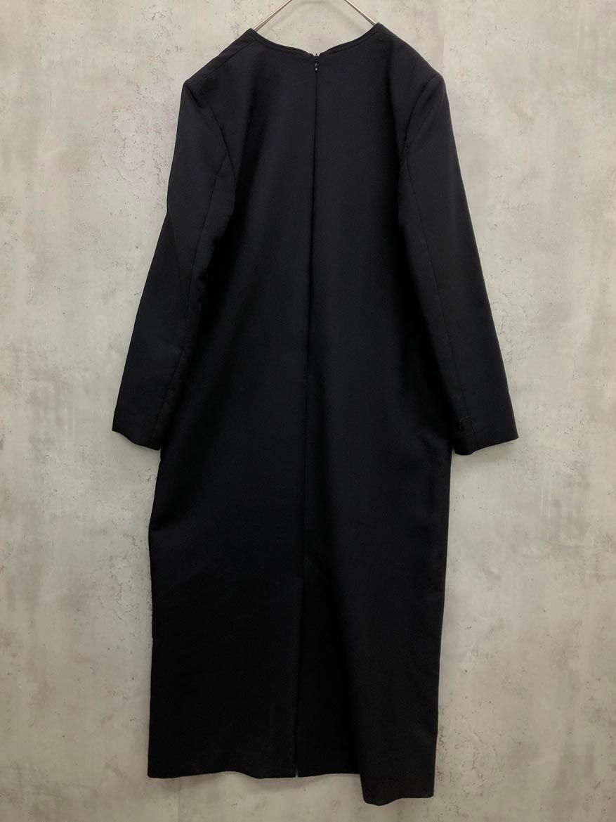 アンタイトル BB 153-55211 JJ 深Vネック サック ワンピース sizeL 黒 レディース