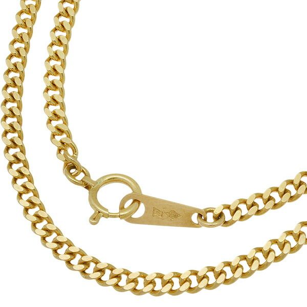 可 K 18 YG 2面シングル 喜平ネックレス 40 cm 10.2 g A キヘイ 18金 イエローゴールド