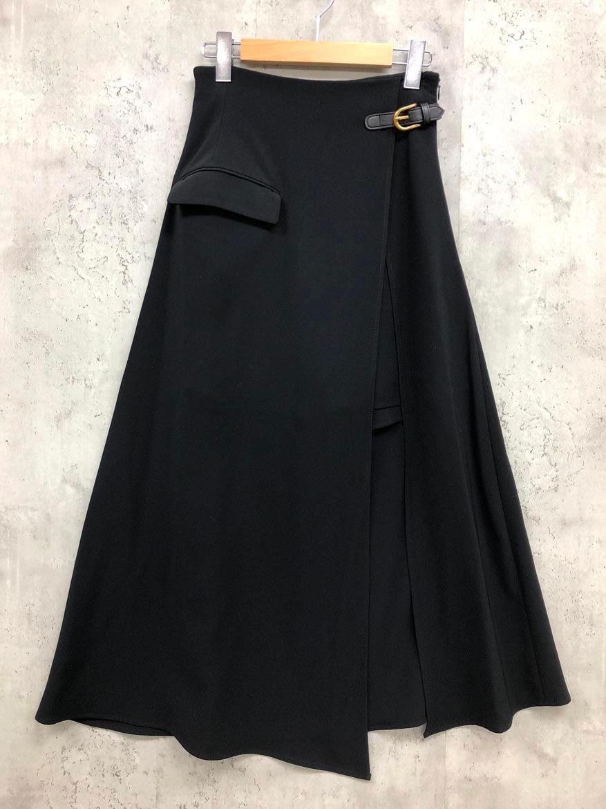 anuans アニュアンス -0 アシンメトリーレイヤード スカート sizeM 黒 レディース