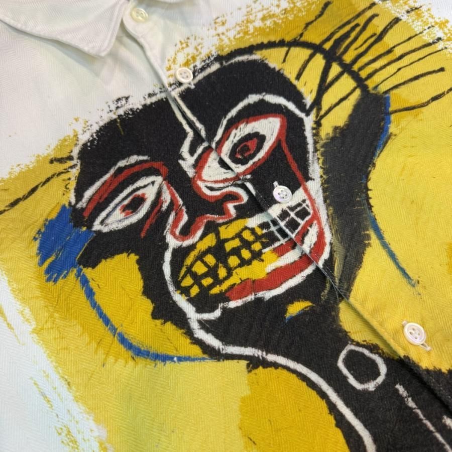 【激レア】コムデギャルソンシャツ 長袖シャツ バスキアコラボ 18AW 名作 希少】サイズ【M】コムデギャルソンシャツ×ジャン ミシェル・バスキア
