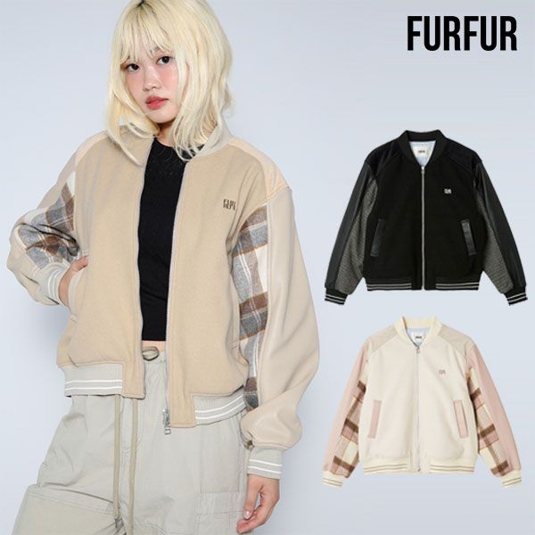 MUVEIL ファー スタジャン ベージュ SALE30%OFF】【即納】 ファーファー FURFUR アウター 25秋冬 パッチ