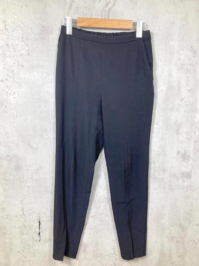LE PHIL ルフィル 534-1130106 定価22000円 2 WAYツイルフロントスリット パンツ size 0 黒 レディース