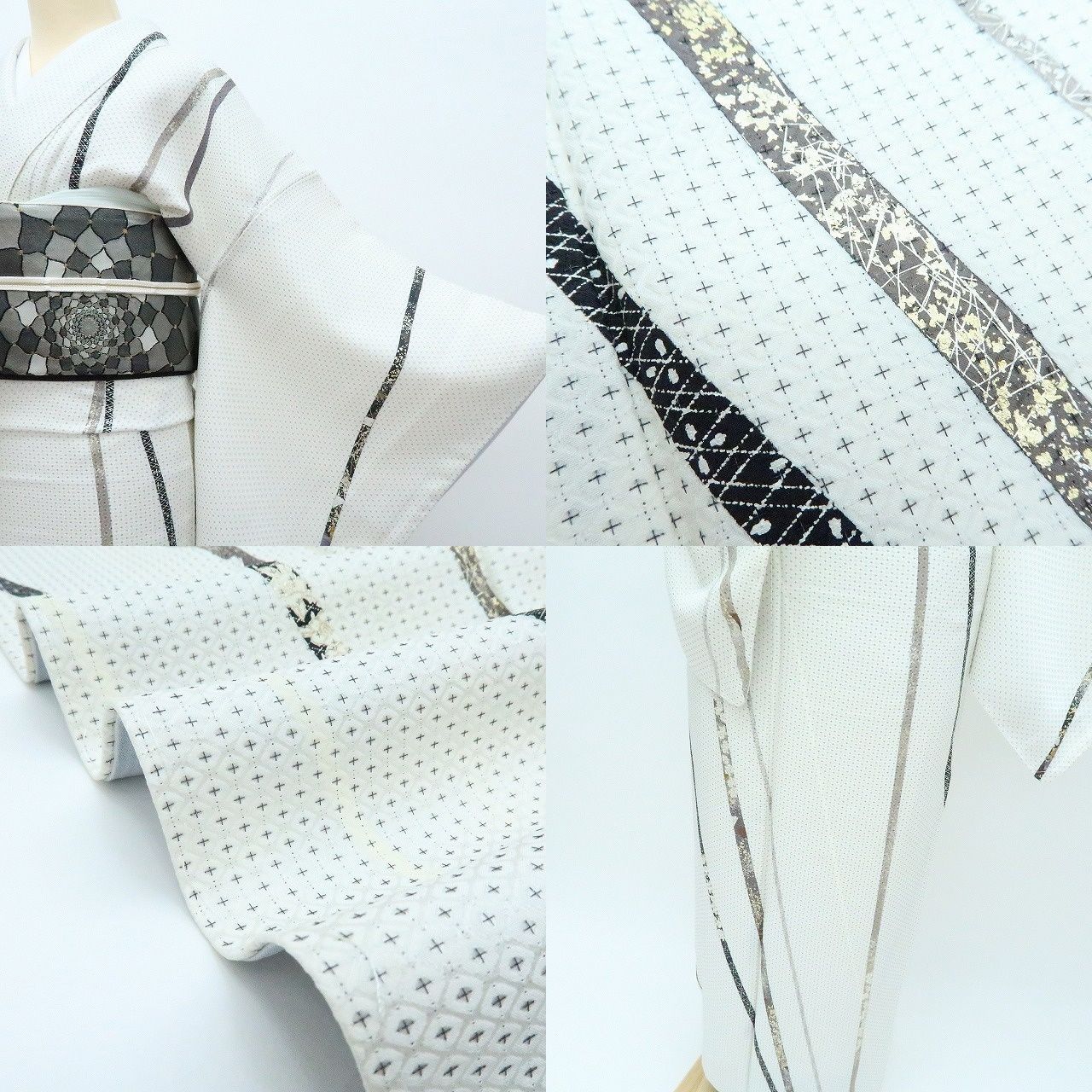 百華❀Y4241◇仕付け糸付 手縫い仕立て 正絹 訪問着 着物 単品 - メルカリ