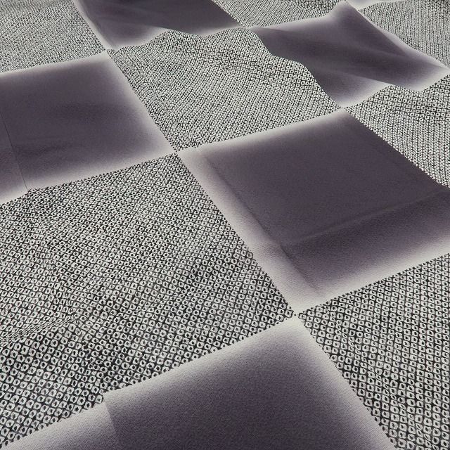 ロング丈 ずらし市松