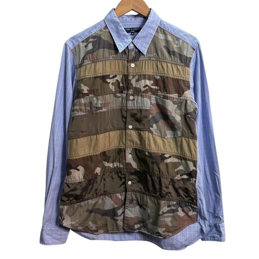 サイズ M コムデギャルソンオム COMME des GARCONS HOMME 12 SS カモフラドッキングシャツ シャツ HI B 001 デカダンス期